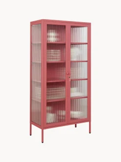 Vitrina de metal con cristal acanalado The Collector