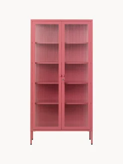 Vitrina de metal con cristal acanalado The Collector