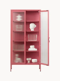 Vitrina de metal con cristal acanalado The Collector