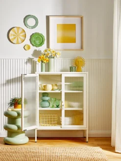 Vitrina de metal con cristal acanalado The Mixer