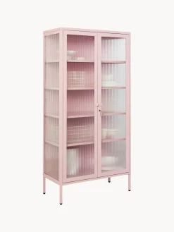 Vitrina de metal con cristal acanalado The Collector