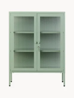 Vitrina de metal con cristal acanalado The Mixer