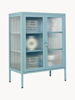 Vitrina de metal con cristal acanalado The Mixer