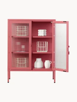 Vitrina de metal con cristal acanalado The Mixer