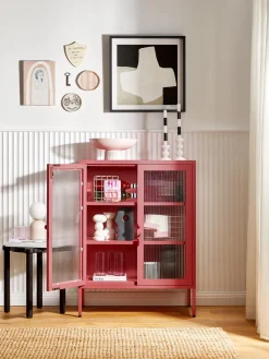 Vitrina de metal con cristal acanalado The Mixer