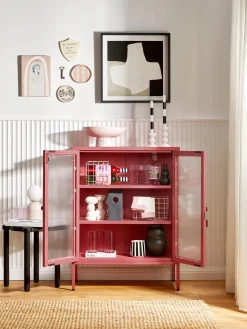 Vitrina de metal con cristal acanalado The Mixer