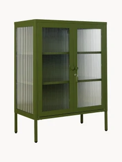 Vitrina de metal con cristal acanalado The Mixer