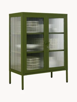 Vitrina de metal con cristal acanalado The Mixer