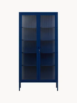 Vitrina de metal con cristal acanalado The Collector