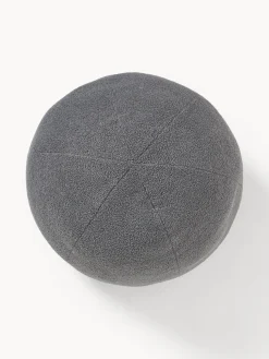 Westwing | Crosby Studios, cojín redondo en tejido bouclé Celeste, Ø 70 cm