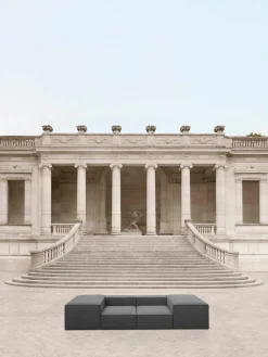 Westwing | Crosby Studios, sofá modular en tejido bouclé con reposabrazos anchos Lennon (3 plazas)