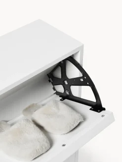 Zapatero de madera con compartimentos plegables Elona