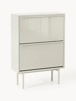 Zapatero de madera con compartimentos plegables Elona