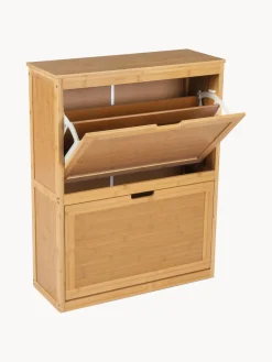 Zapatero de pared de madera de bambú Kedar