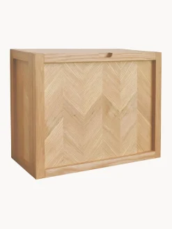 Zapatero de pared de roble Herringbone